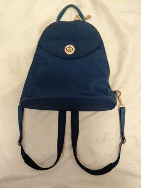 Baggallini Dallas Convertible Backpack Blue Travel Lightweight Pockets